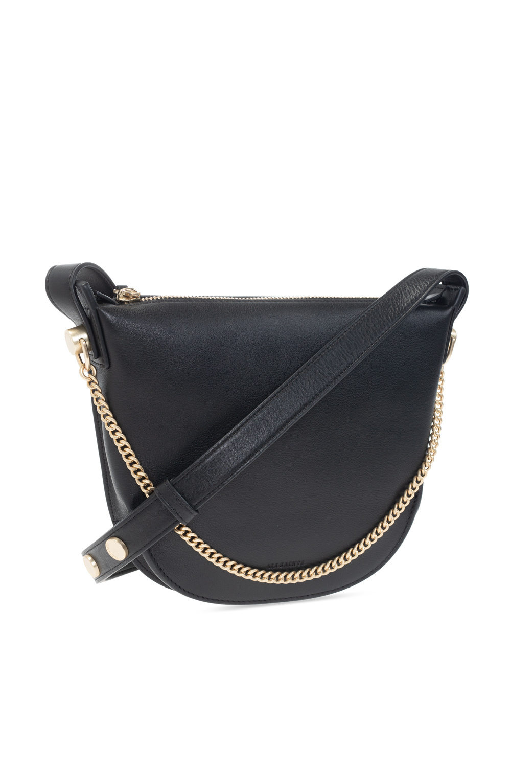 All Saints Black 黒 レザー ショルダーバッグ ALLSAINTS（オールセインツ）の「SASHA LEATHER CROSSBODY BAG